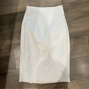 Banana Republic White Stretch Pencil Skirt